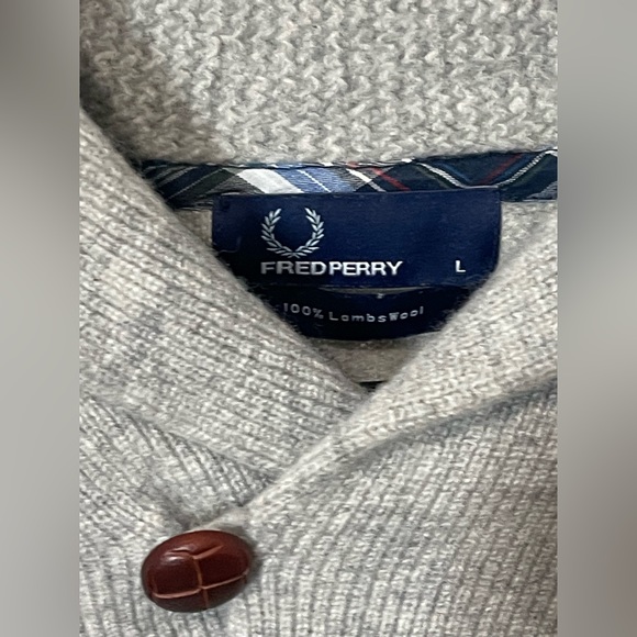 Fred Perry Shawl Collar Sweater - Picture 2 of 3